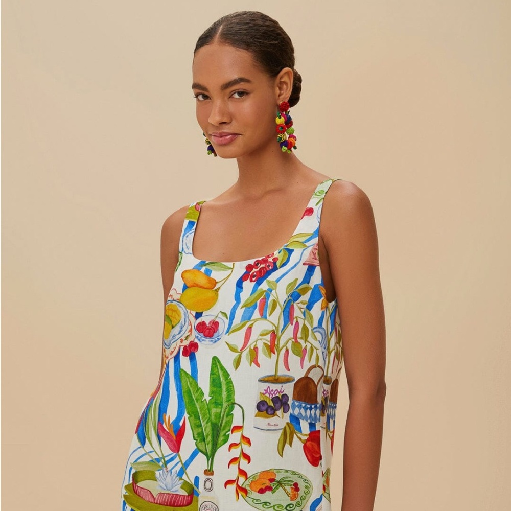 FARM Rio Multicolor Tropical Print Dress